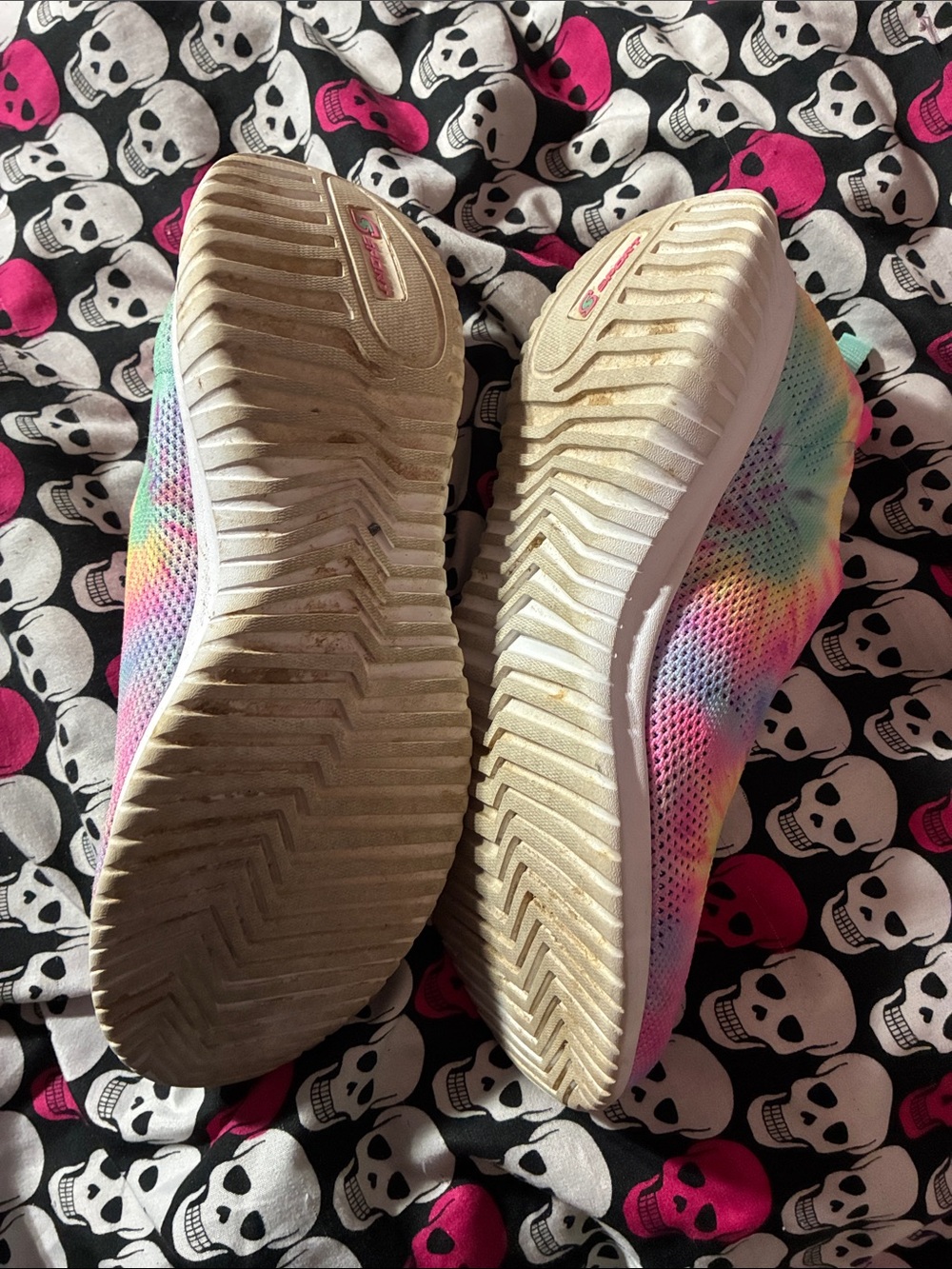 Tie Dye pastel rainbow sketchers sport walking shoes - Picture 2 of 3